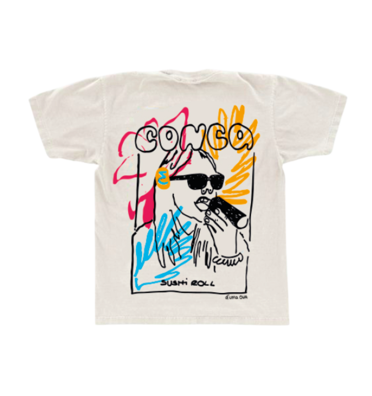 T-Shirt CONCA - "SUSHI ROLL" Branca