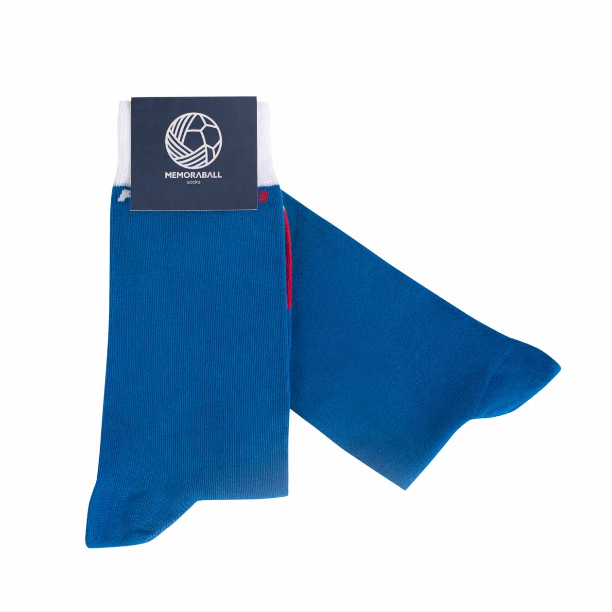 Premium Portuguese-made memoraball socks the 1998 World Cup with  French flag colors and Footix rooster mascot 