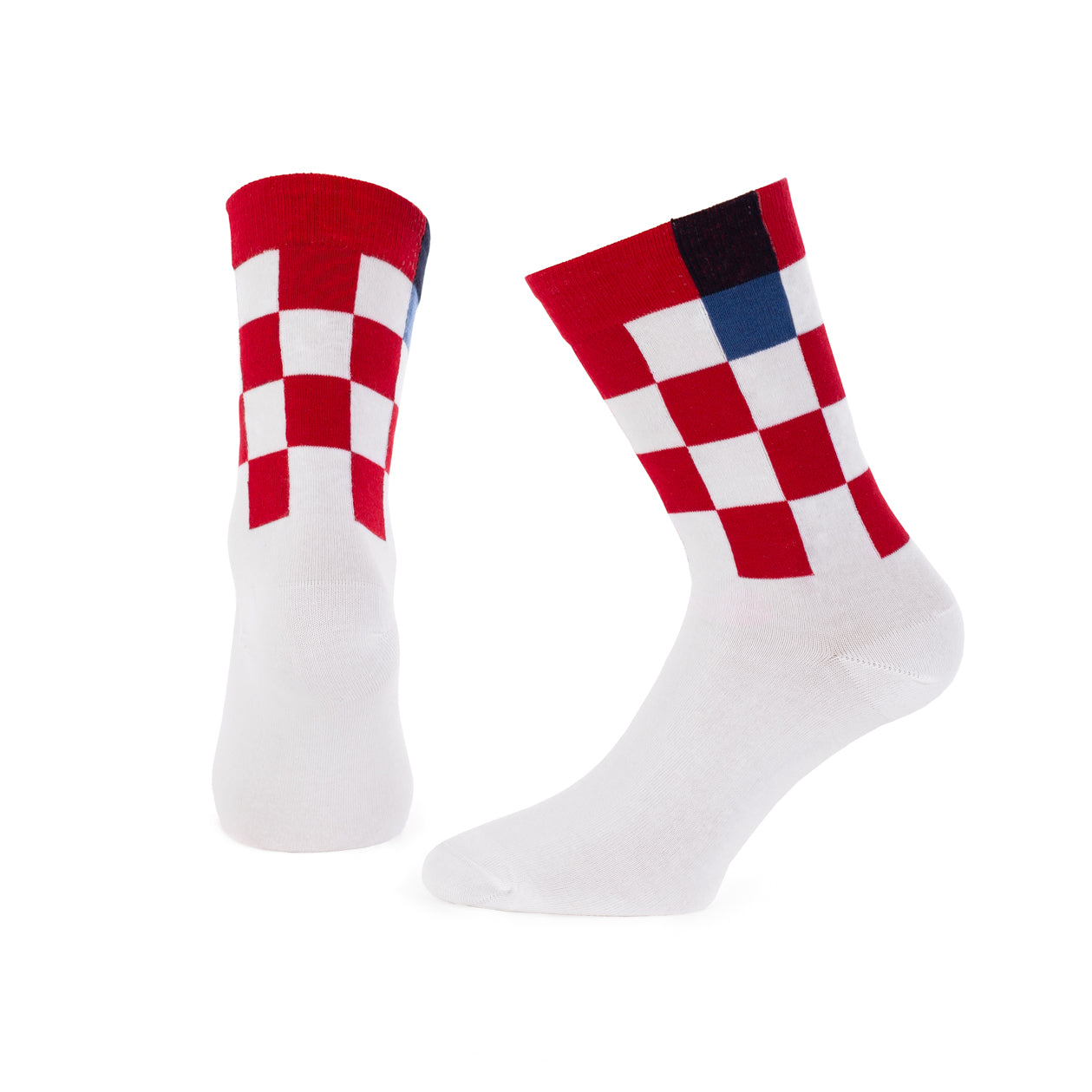 Memoraball socks celebrating Luka Modrić's legendary number 10, featuring Croatian national colors, designed with premium Portuguese craftsmanship 