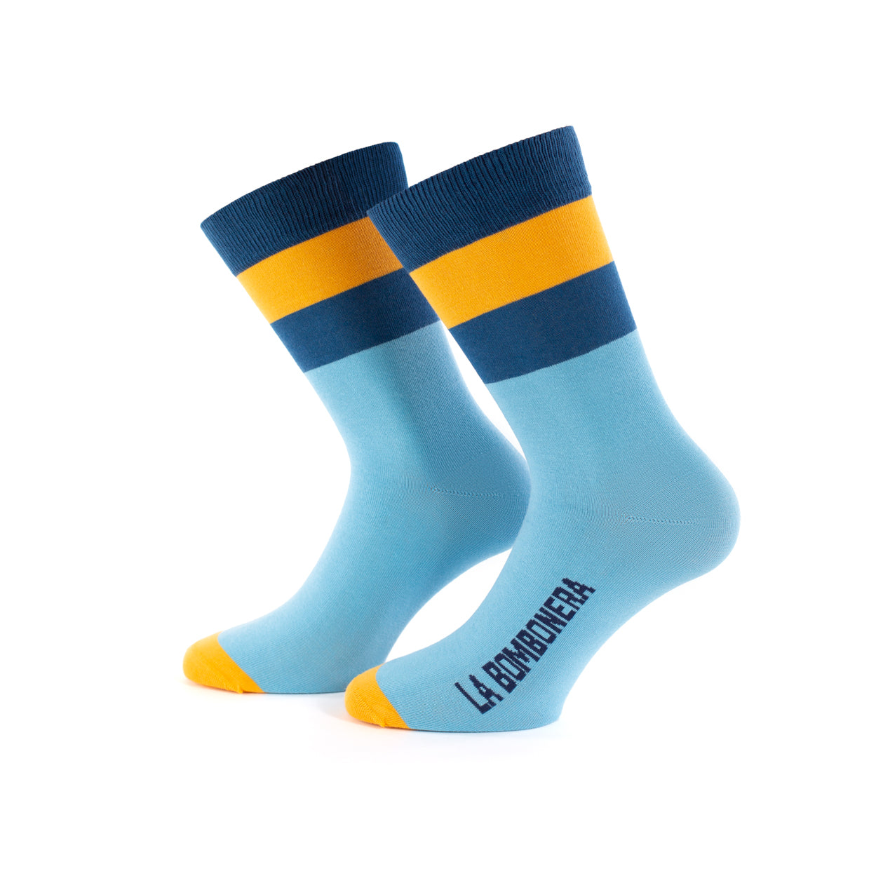 Memoraball Portuguese-made socks the legendary La Bombonera stadium with authentic Boca Juniors colors