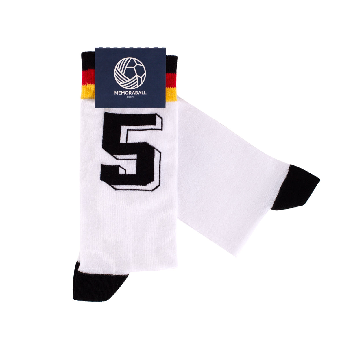 Memoraball socks Beckenbauer's number 5 and German team colors