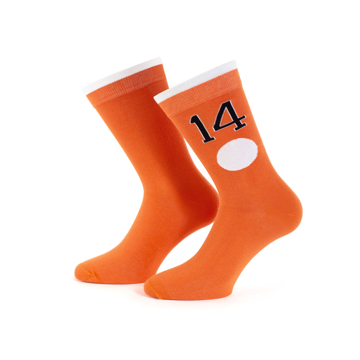 Memoraball  Portuguese-made socks Johan Cruyff and his iconic number 14 of the Clockwork Orange era