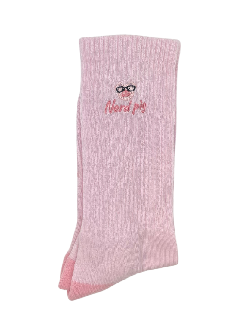 Meias CHULÉ x BEFLAMBOYANT Nerd Pig- Design exclusivo com algodão orgânico certificado GOTS