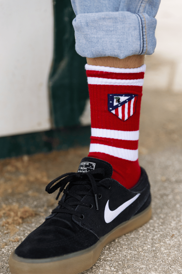 Meias Atlético de Madrid Escudo Rojiblanco - licenciada oficial 