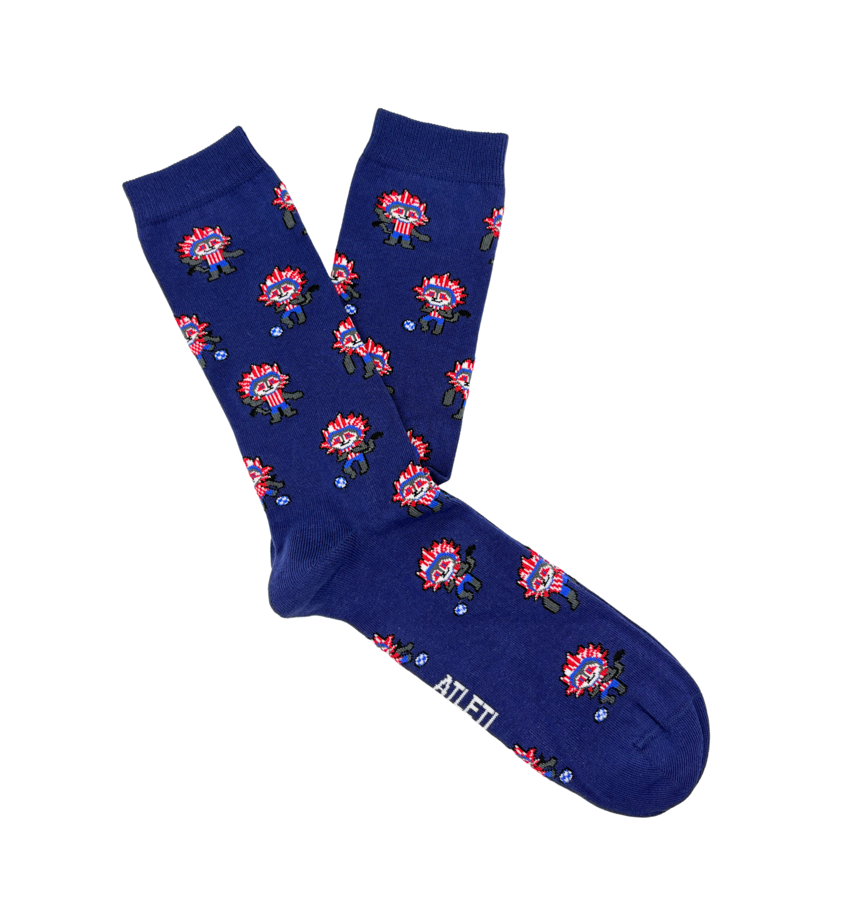 Meias oficiais Atlético de Madrid Indi Azul Navy - CHULÉ algodão orgânico
