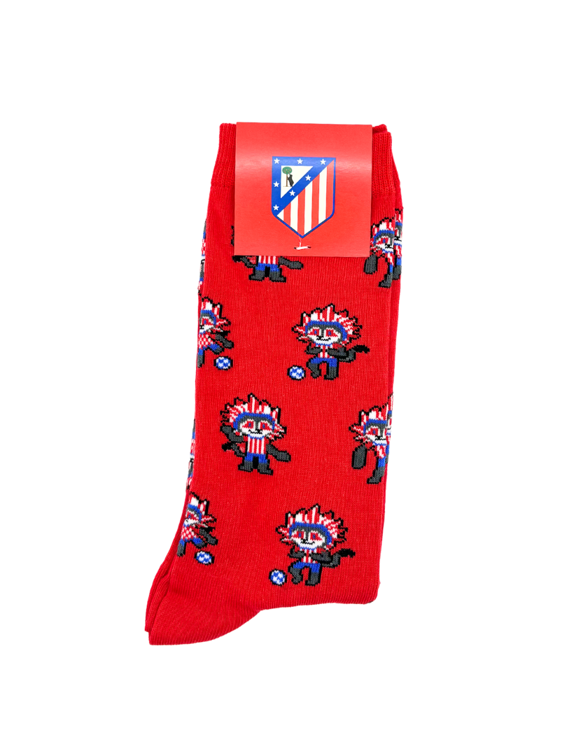 Meias licenciadas Atlético de Madrid Indi Rojo sustentável
