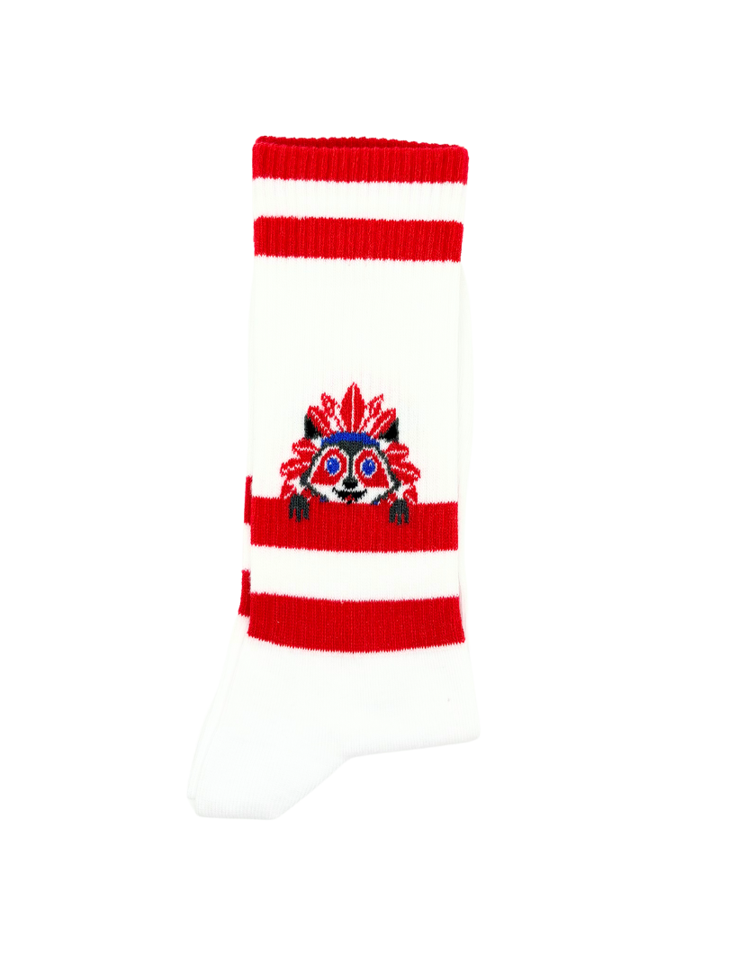 Meias oficiais Atlético de Madrid Indi Stripes - Colchoneros certificação GOTS