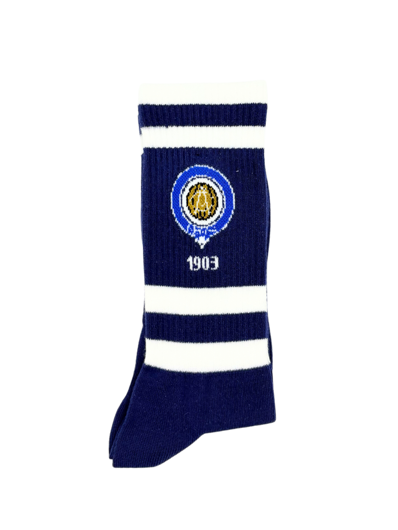 Meias licenciadas Atlético de Madrid Primer Escudo Azul sustentável