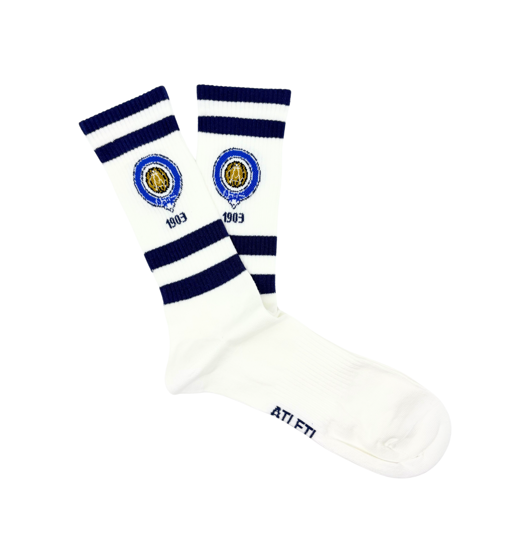Meias oficiais Atlético de Madrid Primer Escudo Blanco - Colchoneros certificação GOTS