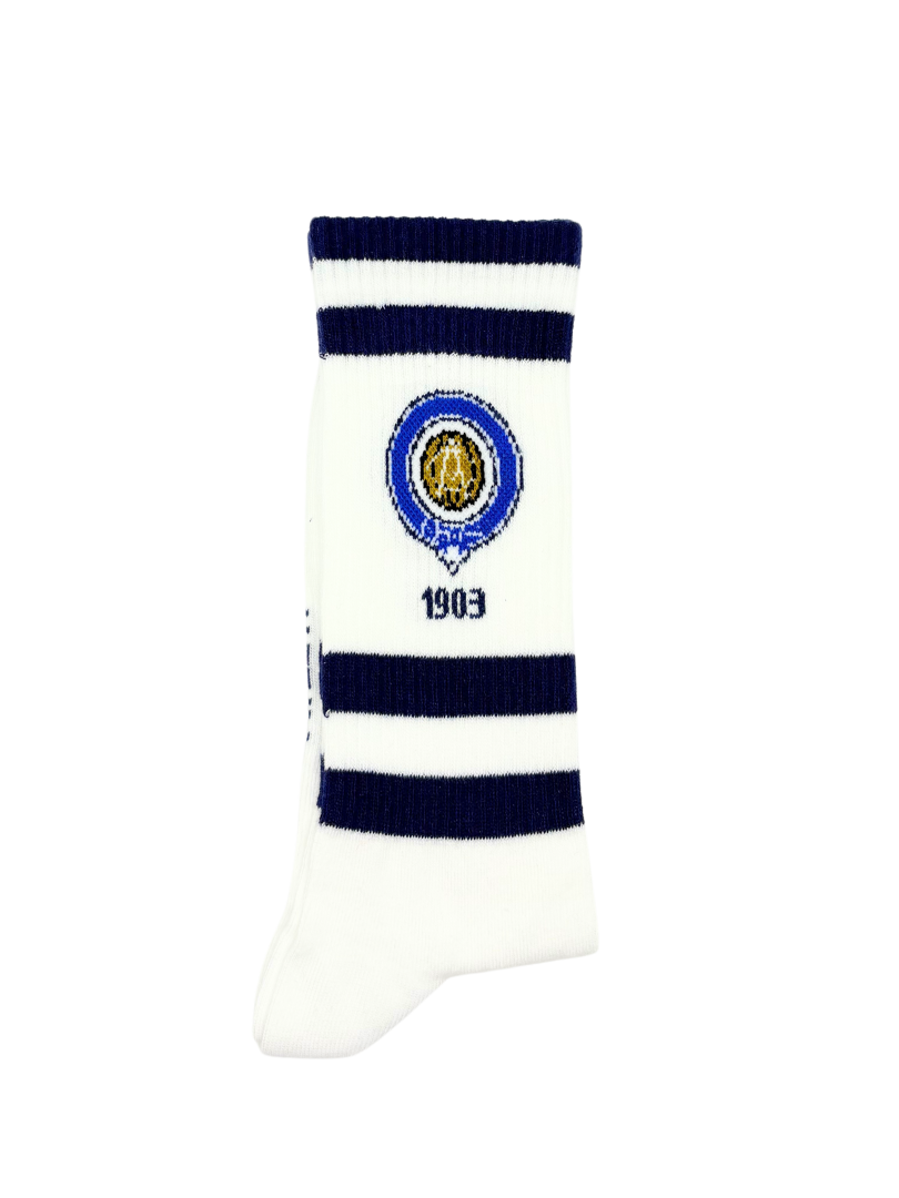 Meias oficiais Atlético de Madrid Primer Escudo Blanco - CHULÉ algodão orgânico