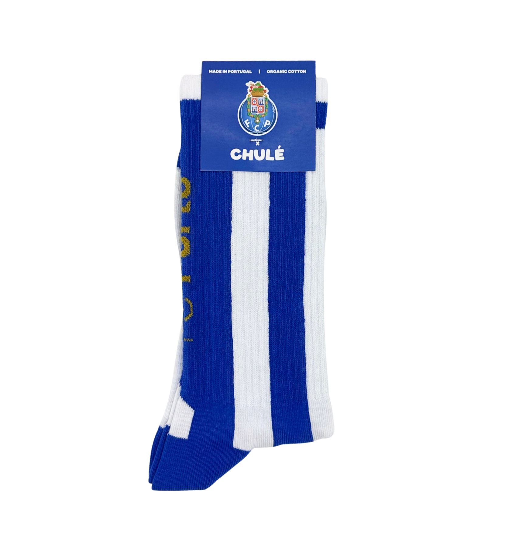 Meias FC Porto Classico dourado- clássica algodão orgânico certificado GOTS