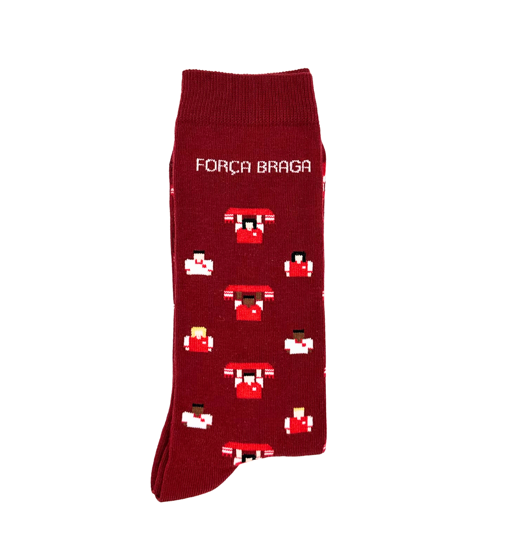 Meias SC Braga Adeptos Vermelho . Sustentavel e fabrico Portugal