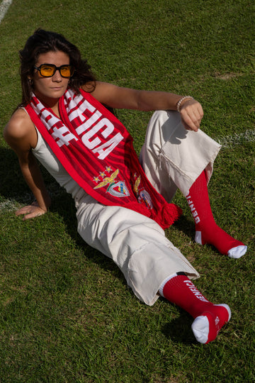 Meias licenciadas Sport Lisboa e Benfica época 2025-2026, equipamento principal