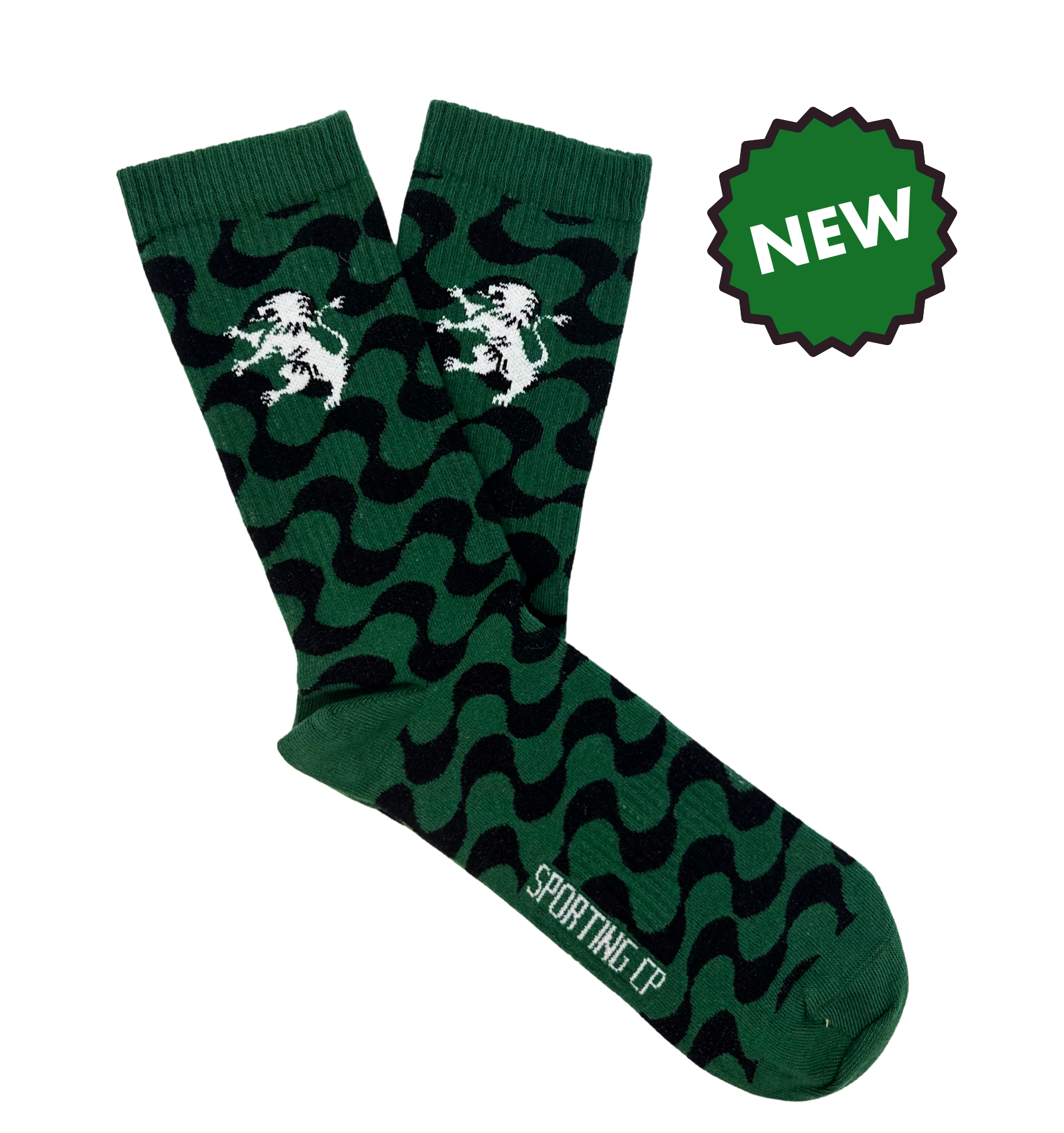 Meias Sporting CP  25/26 - Modelo alternativo preto licenciado sustentável