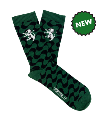 Meias Sporting CP  25/26 - Modelo alternativo preto licenciado sustentável