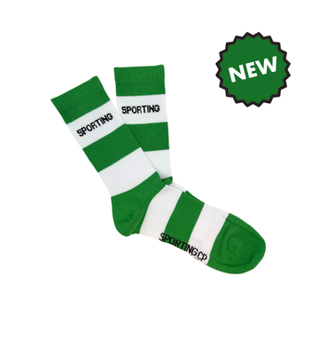 Meias oficiais Sporting CP equipamento principal 2025/26 - CHULÉ algodão orgânico