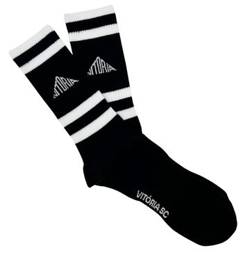 Meias Vitoria SC Vintage Preto. Sustentavel e fabrico Portugal