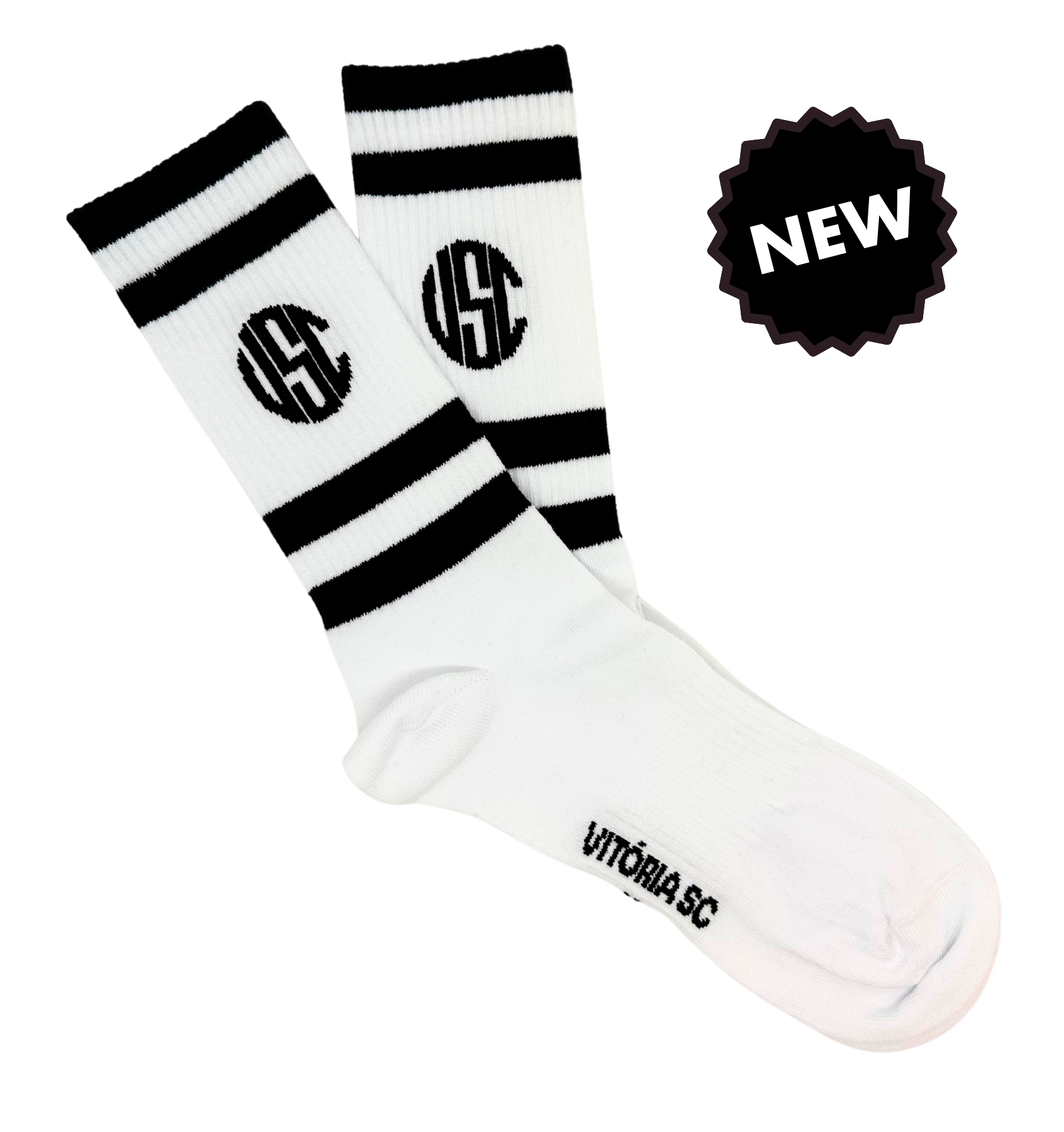 Meias oficiais Vitoria SC Vintage Branco  CHULÉ algodão orgânico